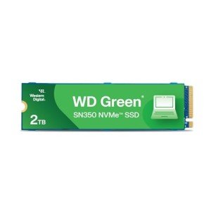 Western Digital 2TB WD Green SN350 NVMe Internal SSD Solid State Drive - Gen3 PCIe, QLC, M.2 2280, Up to 3,200 MB/s - WDS200T3G0C