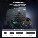 Cable Matters 40Gbps Foldable USB4 M.2 NVME SSD Enclosure with Active Cooling - Up to Read: 3800MB/s, Write: 3600MB/s, Tool-Free, M.2 SSD Enclosure, Thunderbolt 4/5 Compatible