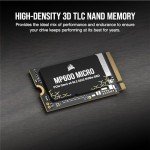 Corsair MP600 Micro 2TB M.2 NVMe PCIe x4 Gen4 SSD – M.2 2242 – Up to 7,000MB/sec Sequential Read – High-Density 3D TLC NAND – Compatible with Lenovo Legion Go and Thin PCIe 4.0 Laptops – Black