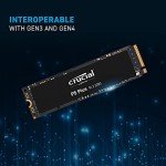 Crucial P5 Plus 1TB PCIe Gen4 3D NAND NVMe M.2 Gaming SSD, up to 6600MB/s - CT1000P5PSSD8 Solid State Drive