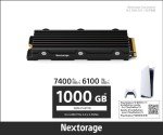 Nextorage Japan NEM-PAB 1TB Internal Solid State Drive, M.2 2280 PCIe Gen4 NVMe with Heatsink, Maximum Transfer Rate Read 7400MB/s Write6100MB/s, comaptible with PS5/PS5 Slim/PS5 Pro, NEM-PAB1TB