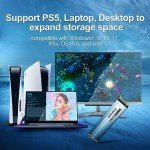 Ediloca EN870 SSD 1TB PCIe Gen4, Up to 7300MB/s, 3D TLC NAND Flash, NVMe M.2 2280, Dynamic SLC Cache, Internal Solid State Drive, Compatible with PS5 and PC