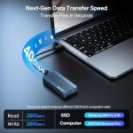 ACASIS 40Gbps M.2 NVMe SSD Enclosure, with Cooling Fan, TBU 405 Pro for M1 M2 Pro/Max, Compatible with USB4/3.2/3.1/3.0/2.0, Support SSD Size 2280 B+M M-Key (TBU405 PRO)
