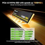 Yottamaster Y7000Pro 2TB SSD M.2 PCIe 4.0, Up to 7000MB/s, M.2 2280 NVMe Internal Solid State Drive with 3D QLC NAND Flash, Upgrade Storage for PS5, PC Computer, Laptop, Gaming
