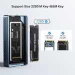 ACASIS 40Gbps M.2 NVMe SSD Enclosure, with Cooling Fan, TBU 405 Pro for M1 M2 Pro/Max, Compatible with USB4/3.2/3.1/3.0/2.0, Support SSD Size 2280 B+M M-Key (TBU405 PRO)