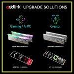 Addlink G55 1TB PCIe Gen5 NVMe M.2 SSD- Up to 10,200 MB/s - Gaming, Photography, Video Editing & Design - Internal Solid State Drive (ad1TBG55M2P)
