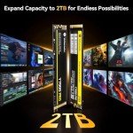 Yottamaster Y7000Pro 2TB SSD M.2 PCIe 4.0, Up to 7000MB/s, M.2 2280 NVMe Internal Solid State Drive with 3D QLC NAND Flash, Upgrade Storage for PS5, PC Computer, Laptop, Gaming