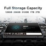 Silicon Power 2TB SSD 3D NAND A55 SLC Cache Performance Boost SATA III 2.5" 7mm (0.28") SSD Internal Solid State Drive (SP002TBSS3A55S25)