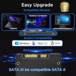 Fikwot FX815 4TB SSD, 2.5" SATA SSD, Internal Solid State Drive, Up to 560MB/s, 3D NAND SLC Cashe, Compatible with Laptop & PC Desktop