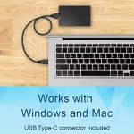 BUFFALO External SSD 2TB - Compatible with PS4 / PS5 / Windows/Mac - USB-C - USB-A - USB 3.2 - External Solid State Drive - SSD-PG2.0U3B