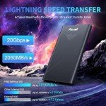 Fikwot 1TB External SSD, Portable SSD, Up to 2000MB/s, USB 3.2 Gen2x2 External Solid State Drives, Compatible with Smart TV, PS5/PS4(Pro), iPhone 15/16, Xbox, Mac & Windows and Other Devices(FP80)
