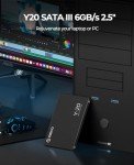 ORICO 2TB SATA SSD 2.5 Inch Internal Solid State Drive, Read Speed up to 500MB/s, SATA III 6Gbps for Desktop Laptop NAS DIY External Drive - Y20