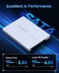 ORICO 2TB SATA SSD 2.5" Internal Solid State Drive, up to 550MB/s, 3D NAND SATA III SSD with Aluminum Shell, for Desktop Laptop PS4 NAS DIY External Drive - S500PRO