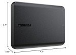 Toshiba Canvio Basics 2TB Portable External Hard Drive USB 3.0, Black - HDTB520XK3AA