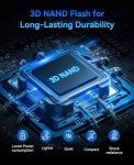 ORICO 2TB SATA SSD 2.5" Internal Solid State Drive, up to 550MB/s, 3D NAND SATA III SSD with Aluminum Shell, for Desktop Laptop PS4 NAS DIY External Drive - S500PRO
