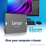 Lexar 2TB NS100 SSD 2.5” SATA III Internal Solid State Drive, Up to 550MB/s Read, Gray (LNS100-2TRBNA)