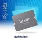 Lexar 2TB NS100 SSD 2.5” SATA III Internal Solid State Drive, Up to 550MB/s Read, Gray (LNS100-2TRBNA)