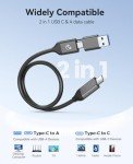 ORICO Portable SSD 1 TB with 2 in 1 USB C Cable, External Solid State Drives, Up to 460MB/s, Status Indicator, Reliable Storage for USB-C Smartphone, Tablet, PC - B5PLUS