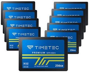 Timetec 256GBx10 (10 Pack) SSD 3D NAND SATA III 6Gb/s 2.5 Inch 7mm(0.28") Read Speed Up to 550 MB/s SLC Cache Performance Boost Internal Solid State Drive for PC Computer Desktop and Laptop
