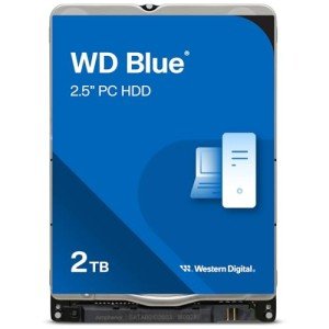 Western Digital 2TB WD Blue Mobile Hard Drive HDD - 5400 RPM, SATA 6 Gb/s, 128 MB Cache, 2.5" - WD20SPZX