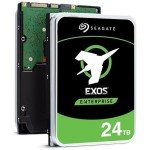 Seagate Exos ST24000NM000C 24TB 7.2K RPM SATA 6Gb/s 512e 3.5in Enterprise Hard Drive (Renewed)