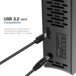 UnionSine Desktop External Hard Drive 10TB USB3.2Gen2 Type-C 3.5" HDD Storage Compatible for PC, Mac, TV, Desktop, Laptop(Black) HD3510