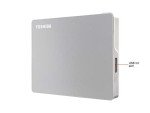 Toshiba Canvio Flex 2TB Portable External Hard Drive USB-C USB 3.0, Silver for PC, Mac, & Tablet - HDTX120XSCAA