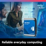 Western Digital 4TB WD Blue PC Internal Hard Drive HDD - 5400 RPM, SATA 6 Gb/s, 256 MB Cache, 3.5" - WD40EZAZ