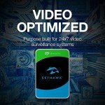 SEAGATE ST4000VX007 Skyhawk 4TB Surveillance Hard SATA 6Gb/s 64MB Cache 3.5-Inch Internal Drive-Frustration Free Packaging (ST4000VXZ07) Mechanical Hard Disk