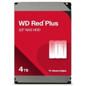 Western Digital 4TB WD Red Plus NAS Internal Hard Drive HDD - 5400 RPM, SATA 6 Gb/s, CMR, 256 MB Cache, 3.5" -WD40EFPX (Renewed)