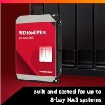Western Digital 4TB WD Red Plus NAS Internal Hard Drive HDD - 5400 RPM, SATA 6 Gb/s, CMR, 256 MB Cache, 3.5" -WD40EFPX (Renewed)