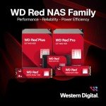 Western Digital 4TB WD Red Plus NAS Internal Hard Drive HDD - 5400 RPM, SATA 6 Gb/s, CMR, 256 MB Cache, 3.5" -WD40EFPX (Renewed)