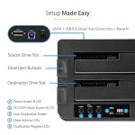 StarTech.com Standalone Hard Drive Duplicator, External Dual Bay USB 3.0 (5 Gbps) / eSATA to 2.5/3.5" SATA III HDD/SSD Cloner/Copier, Hard Disk Docking Station, Cloning/Recovery (SDOCK2U33RE),Black