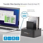 StarTech.com Standalone Hard Drive Duplicator, External Dual Bay USB 3.0 (5 Gbps) / eSATA to 2.5/3.5" SATA III HDD/SSD Cloner/Copier, Hard Disk Docking Station, Cloning/Recovery (SDOCK2U33RE),Black