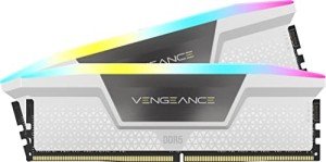 CORSAIR VENGEANCE RGB DDR5 RAM 32GB (2x16GB) 6000MHz CL36-44-44-96 1.35V Intel XMP Desktop Computer Memory - White (CMH32GX5M2E6000C36W)