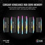 CORSAIR VENGEANCE RGB DDR5 RAM 32GB (2x16GB) 6000MHz CL36-44-44-96 1.35V Intel XMP Desktop Computer Memory - Black (CMH32GX5M2E6000C36)