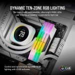 CORSAIR VENGEANCE RGB DDR5 RAM 32GB (2x16GB) 6000MHz CL36-44-44-96 1.35V Intel XMP Desktop Computer Memory - White (CMH32GX5M2E6000C36W)