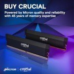 Crucial Pro DDR5 RAM 32GB Kit (2x16GB) 6000MHz CL36, Overclocking Desktop Gaming Memory, Intel XMP 3.0 & AMD Expo Compatible - Black CP2K16G60C36U5B
