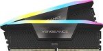 CORSAIR VENGEANCE RGB DDR5 RAM 64GB (2x32GB) 6400MHz CL32-40-40-84 1.40V Intel XMP Desktop Computer Memory - Black (CMH64GX5M2B6400C32)