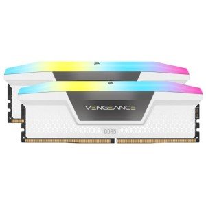 CORSAIR Vengeance RGB DDR5 RAM 32GB (2x16GB) 6000MHz CL36-44-44-96 1.4V AMD Expo & Intel XMP Desktop Computer Memory - White (CMH32GX5M2E6000Z36W)