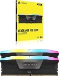 CORSAIR VENGEANCE RGB DDR5 RAM 64GB (2x32GB) 6400MHz CL32-40-40-84 1.40V Intel XMP Desktop Computer Memory - Black (CMH64GX5M2B6400C32)