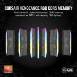 CORSAIR VENGEANCE RGB DDR5 64GB (2x32GB) DDR5 6000MHz CL40 AMD EXPO Intel XMP iCUE Compatible Computer Memory – Gray (CMH64GX5M2B6000Z40)