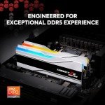 G.SKILL Trident Z5 Neo RGB Series (AMD Expo) DDR5 RAM 64GB (2x32GB) 6000MT/s CL30-36-36-96 1.40V Desktop Computer Memory UDIMM - Matte White (F5-6000J3036G32GX2-TZ5NRW)
