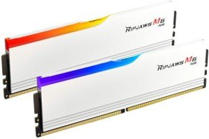 G.SKILL Ripjaws M5 RGB Series (Intel XMP 3.0) DDR5 RAM 32GB (2x16GB) 6000MT/s CL36-48-48-96 1.25V Desktop Computer Memory UDIMM - Matte White (F5-6000J3648D16GX2-RM5RW)