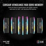 CORSAIR VENGEANCE RGB DDR5 RAM 32GB (2x16GB) 6000MHz CL40 Intel XMP iCUE Compatible Computer Memory - Black (CMH32GX5M2B6000C40)