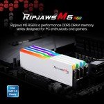 G.SKILL Ripjaws M5 RGB Series (Intel XMP 3.0) DDR5 RAM 32GB (2x16GB) 6000MT/s CL36-48-48-96 1.25V Desktop Computer Memory UDIMM - Matte White (F5-6000J3648D16GX2-RM5RW)