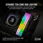 CORSAIR VENGEANCE RGB DDR5 RAM 32GB (2x16GB) 6000MHz CL40 Intel XMP iCUE Compatible Computer Memory - Black (CMH32GX5M2B6000C40)