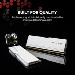G.SKILL Ripjaws M5 RGB Series (Intel XMP 3.0) DDR5 RAM 32GB (2x16GB) 6000MT/s CL36-48-48-96 1.25V Desktop Computer Memory UDIMM - Matte White (F5-6000J3648D16GX2-RM5RW)