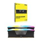 CORSAIR VENGEANCE RGB DDR5 RAM 32GB (2x16GB) 6000MHz CL40 Intel XMP iCUE Compatible Computer Memory - Black (CMH32GX5M2B6000C40)