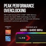 PNY XLR8 Gaming Epic-X RGB™ 32GB (2x16GB) DDR5 RAM 6000MHz CL36-36-36-76 1.35V (XMP/Expo Compatible) Desktop Memory Kit